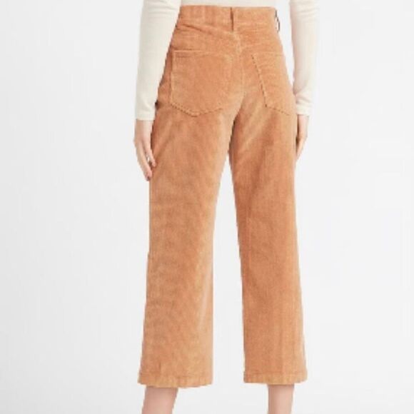 Express corduroy wide leg high rise crop pant size 2 - Picture 2 of 14
